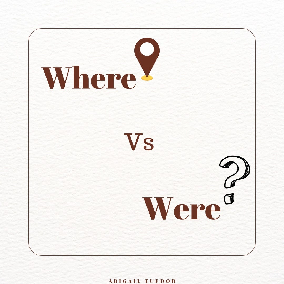 On when to use where and were by harbie s diary medium