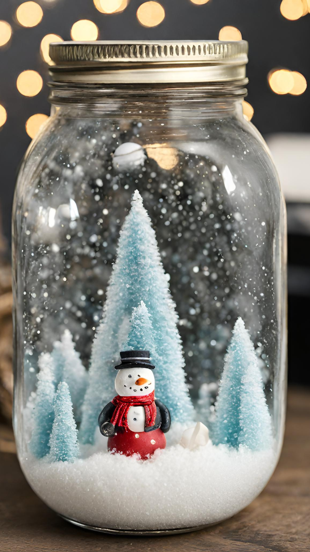 DIY Mason Jar Sugar Snow Globe - Create A Winter Wonderland With