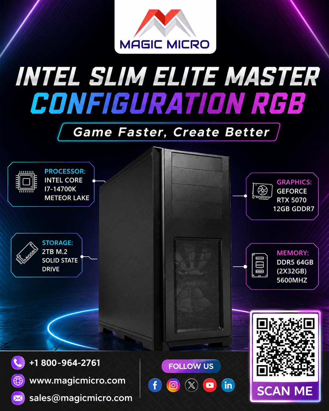 Intel Slim Elite Master Configuration RGB — Game Faster, Create Better