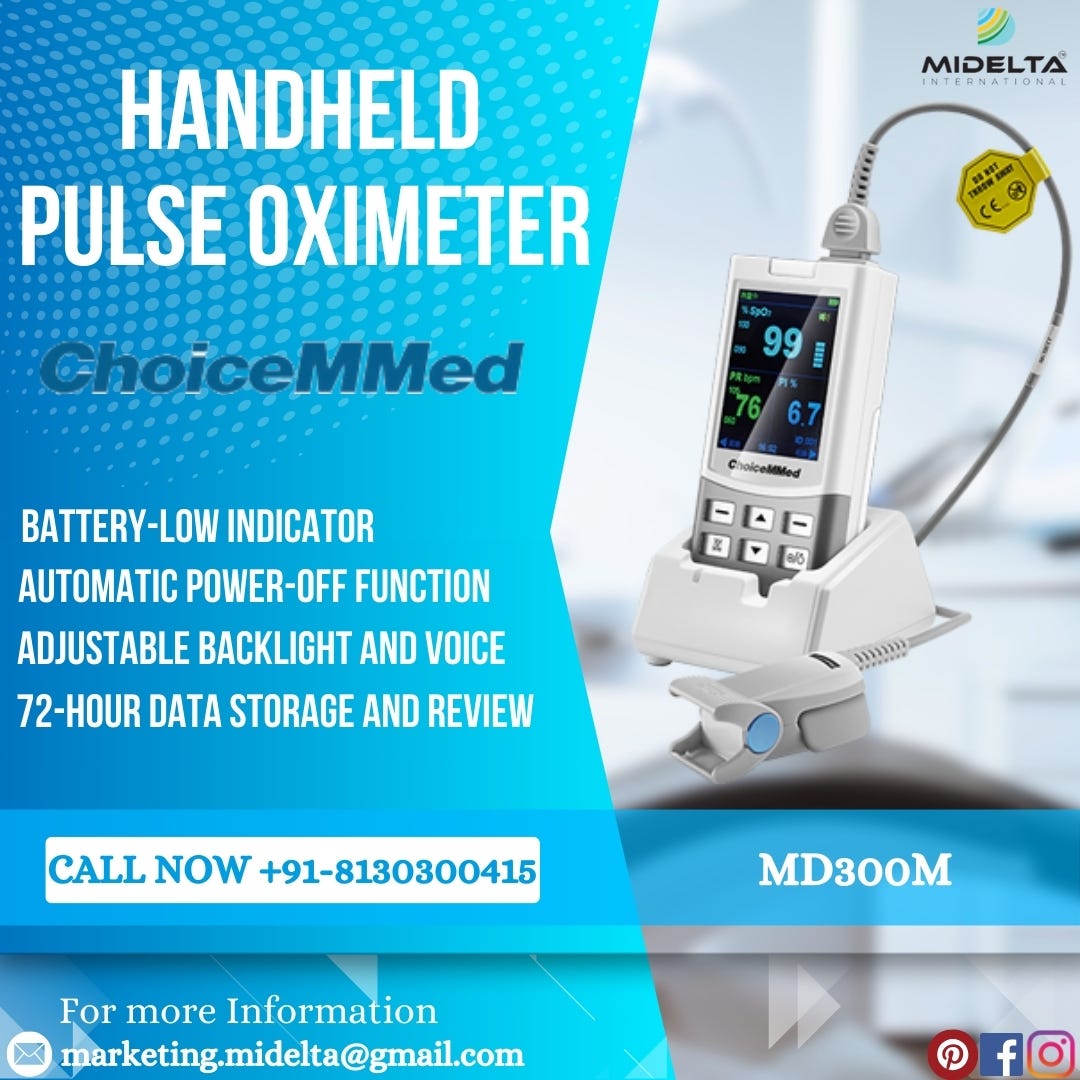 MD300M Handheld Pulse Oximeter Midelta International Medium