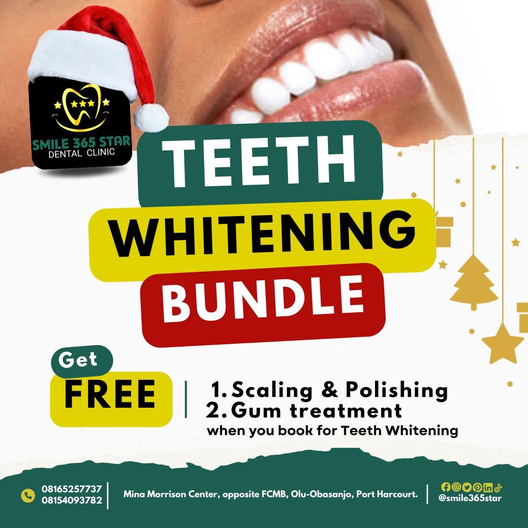 TEETH WHITENING FROM THE BEST DENTAL CLINIC IN PORT HARCOURT Smile