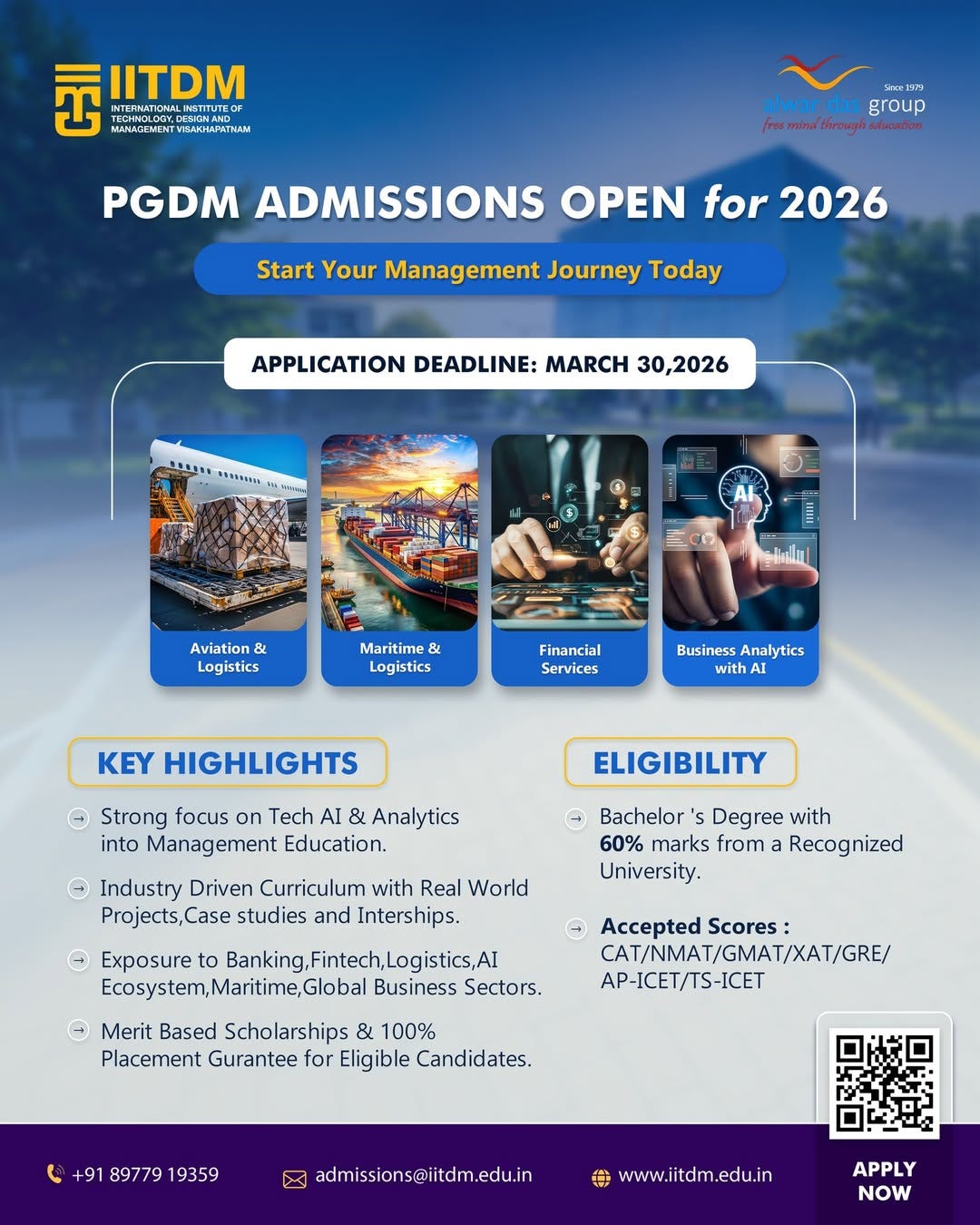 PGDM Admissions 2026 at IITDM Vizag: Build a Career in Analytics, Logistics and Financial Services