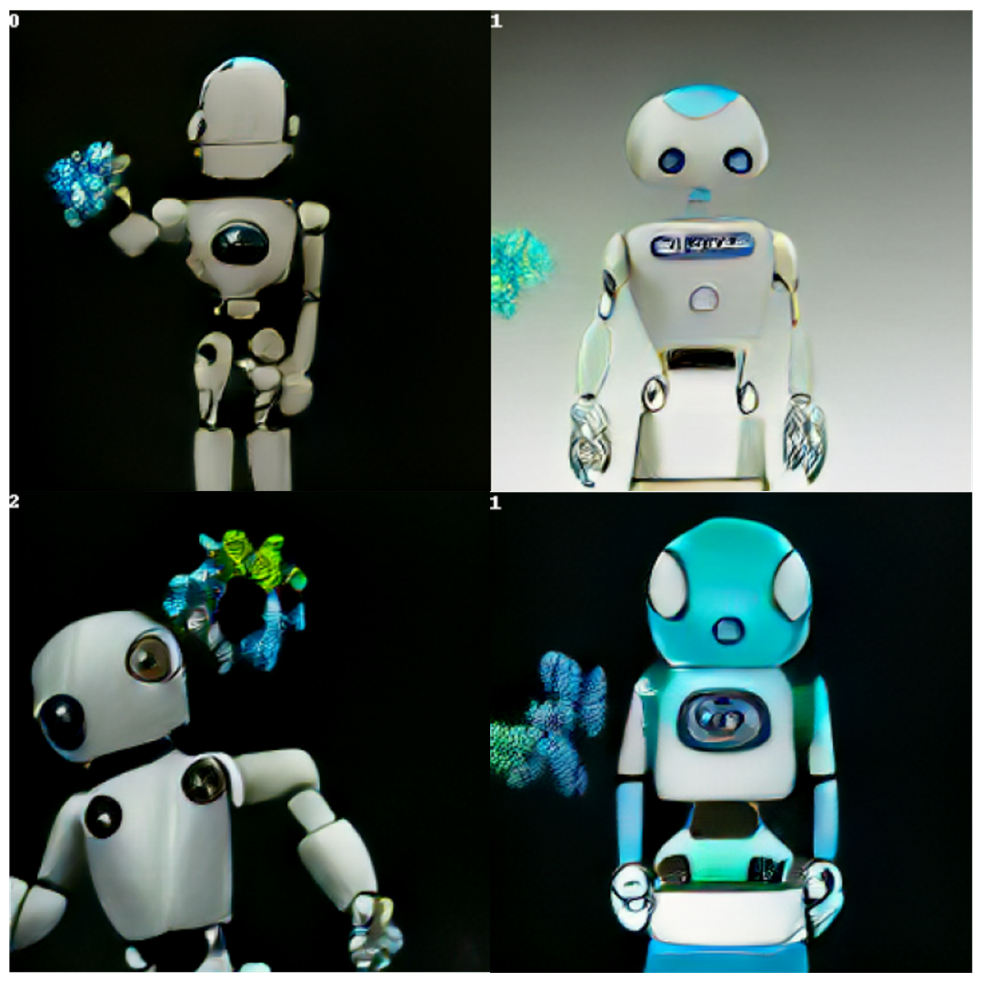 Some DALL-E Hallucinations for “a robot with an antibody”