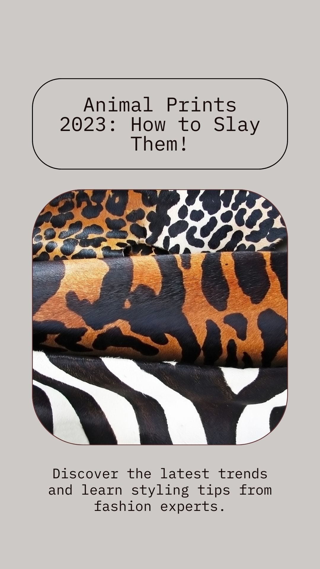 Animal Prints Are Back in 2023: How to Slay Them Like a Pro