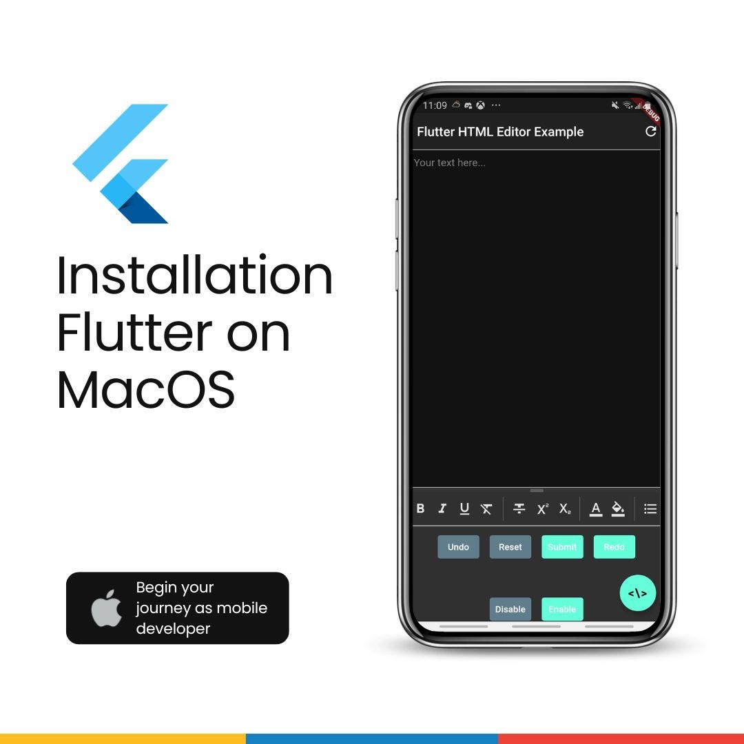 Installation Flutter on MacOS. Being a mobile developer is still to be ...