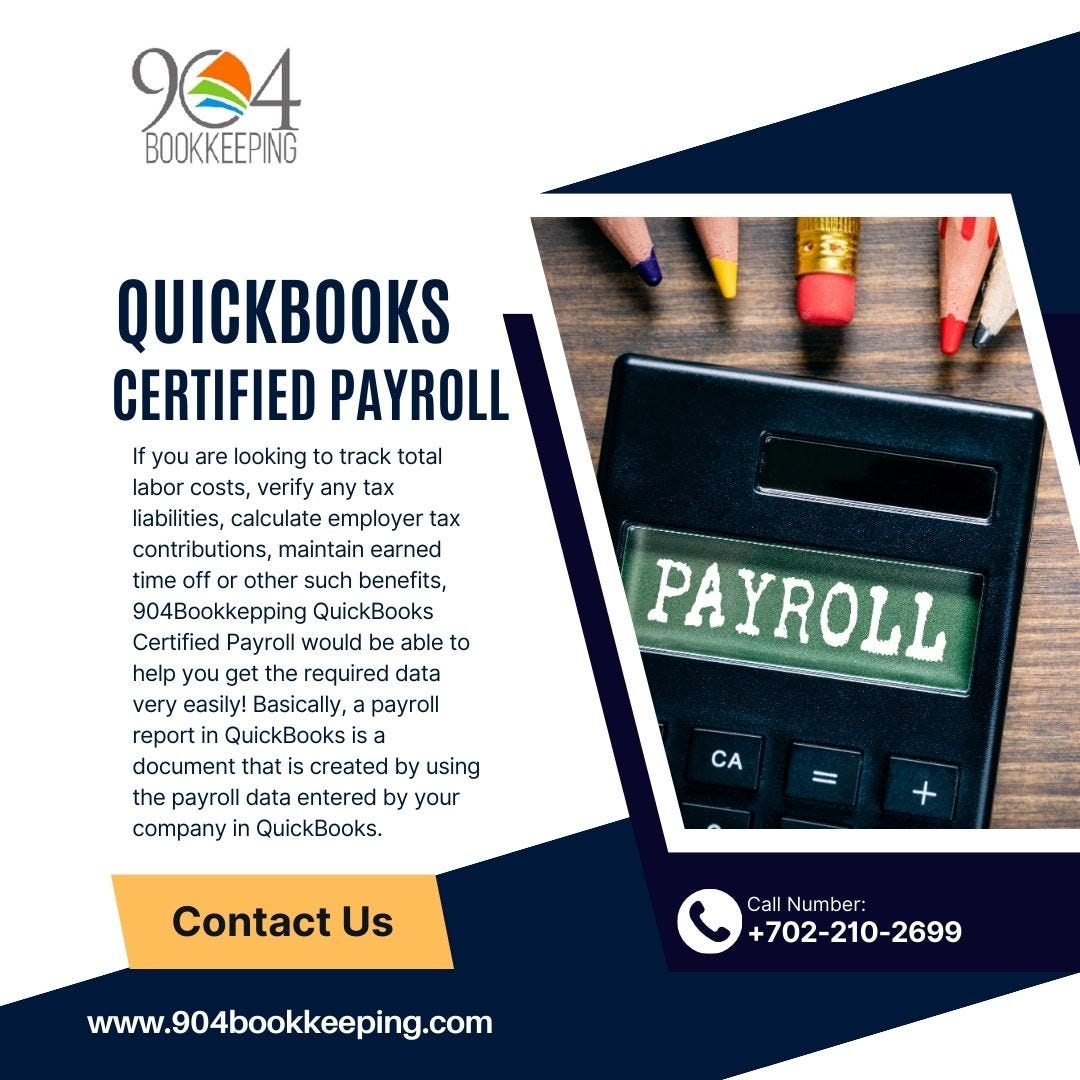 Quickbooks Certified Payroll — 904Bookkeeping Bookkeeping Medium