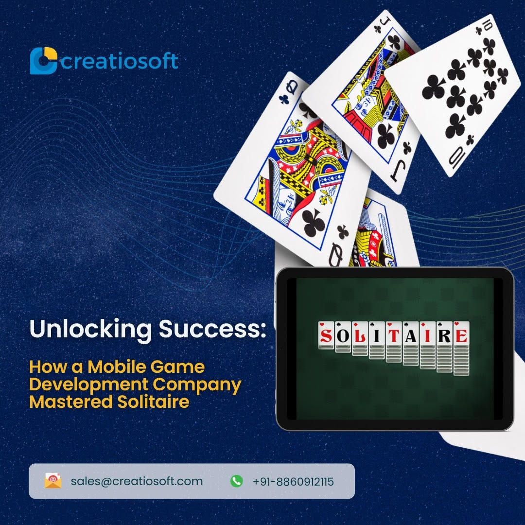 Unlocking Success: How a Mobile Game Development Company Mastered Solitaire, by Creatiosoft Solutions