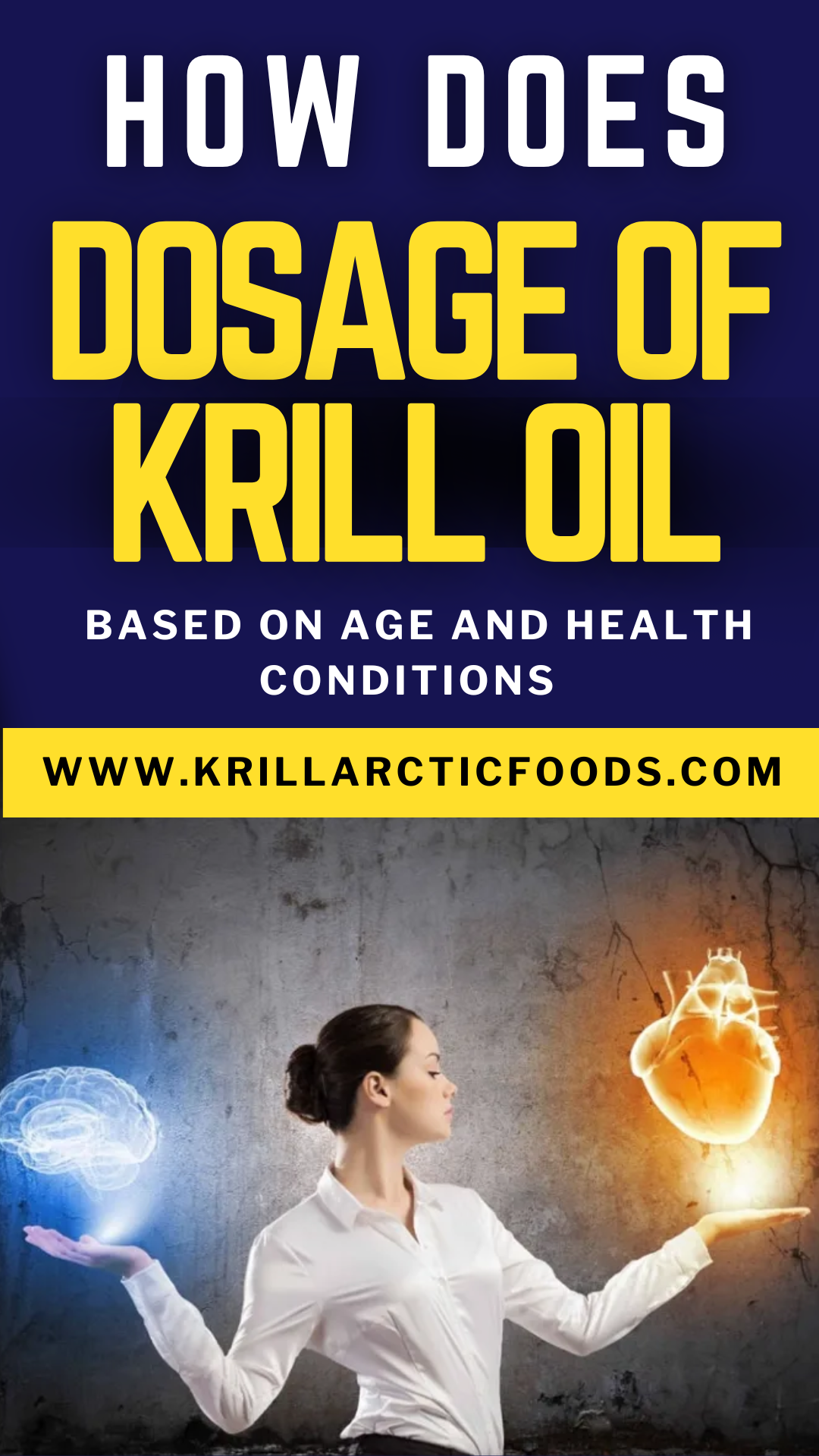 How does the dosage of krill oil vary based on age and health