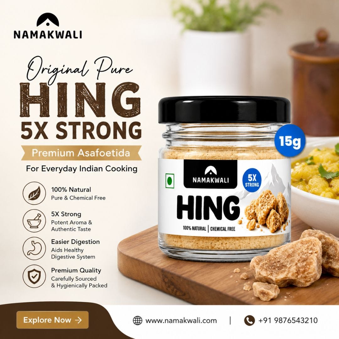 Original Pure Hing 5X Strong — Premium Asafoetida for Everyday Indian Cooking