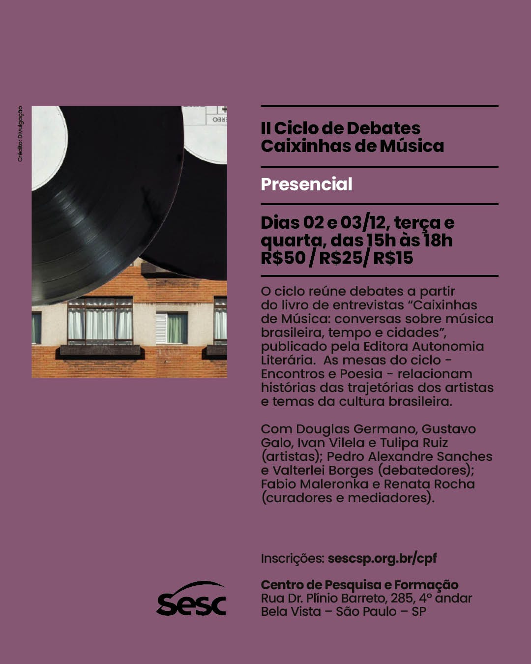 II Ciclo de debates Caixinhas de música