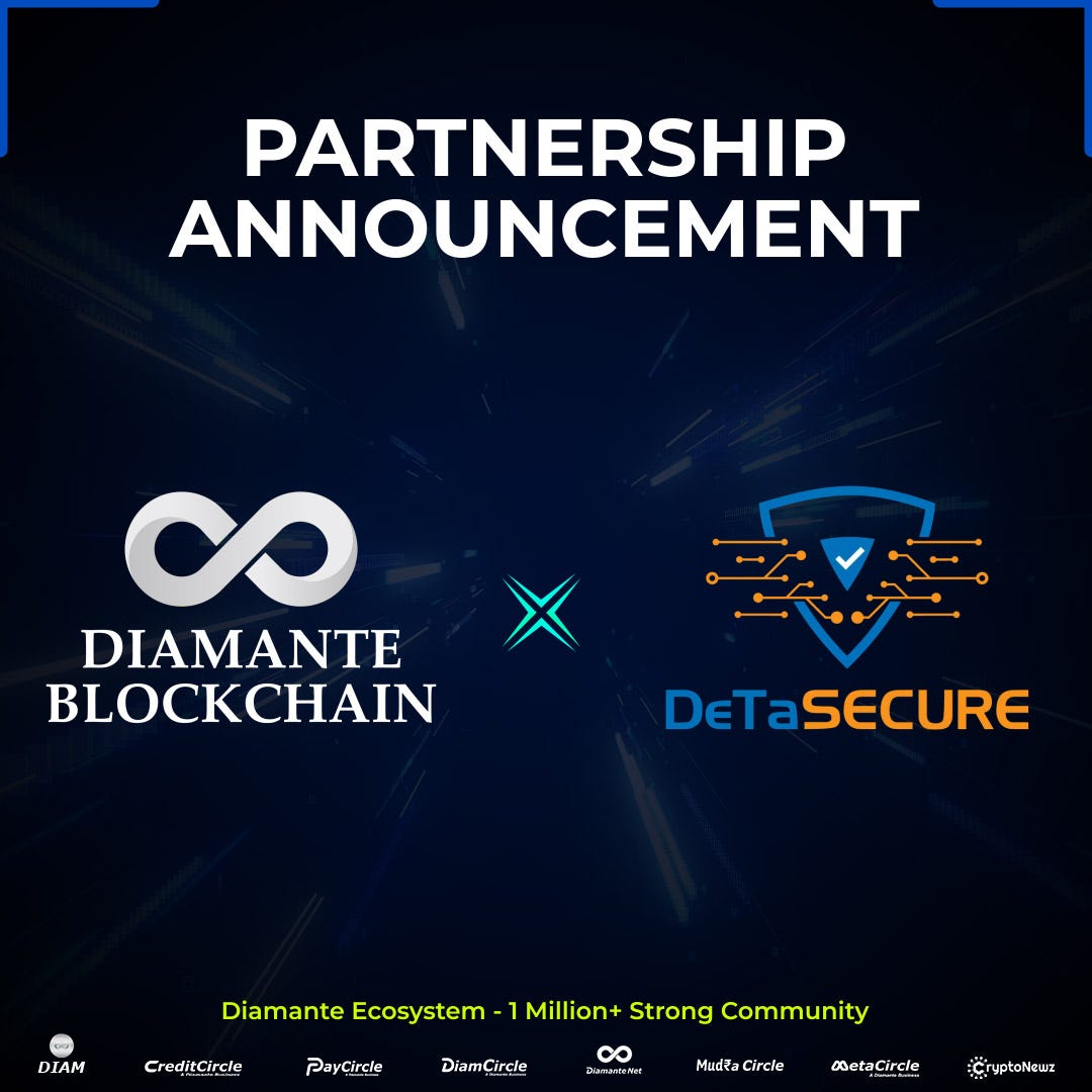 Diamante Blockchain collaborates with DeTaSECURE