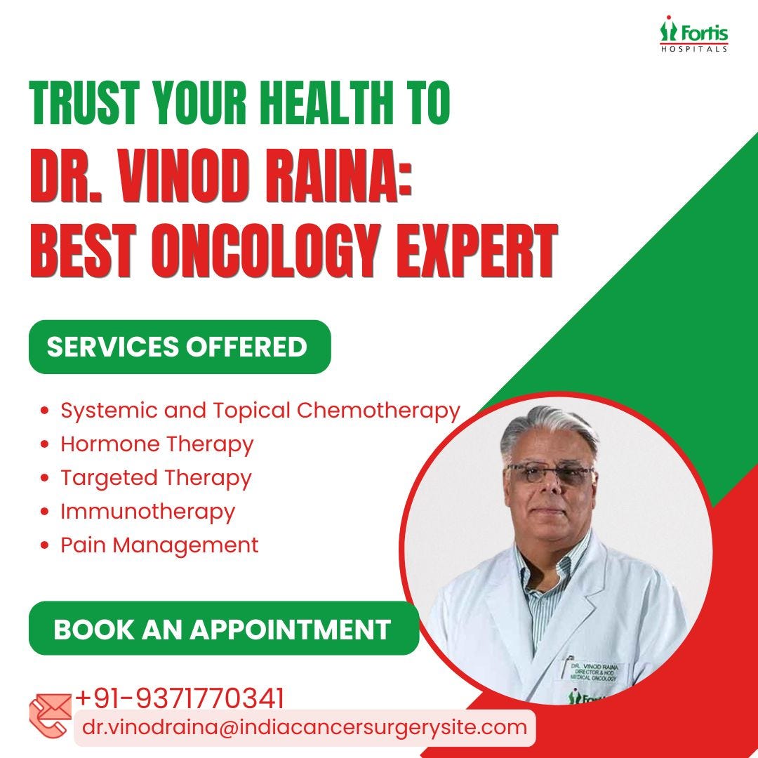 Trust Your Health to Dr. Vinod Raina: Best Oncology Expert