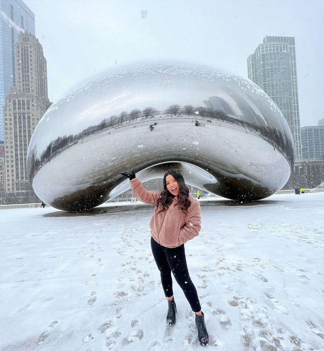 “Snow by the Bean, Chicago”. Introduction by jobstocatch Medium