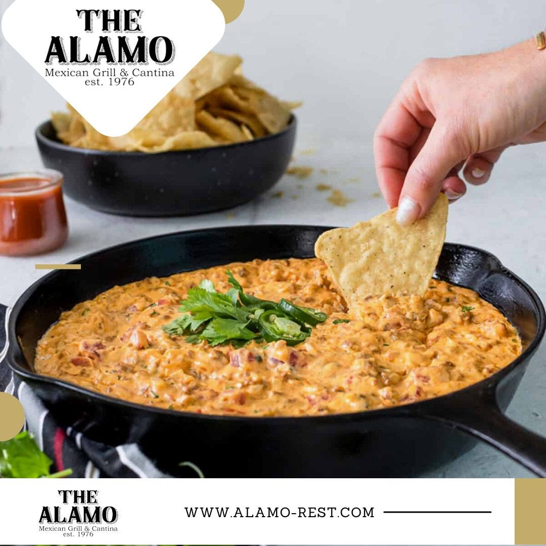 to The Alamo Bar & Grill and our Texas Style Chorizo Bean Dip