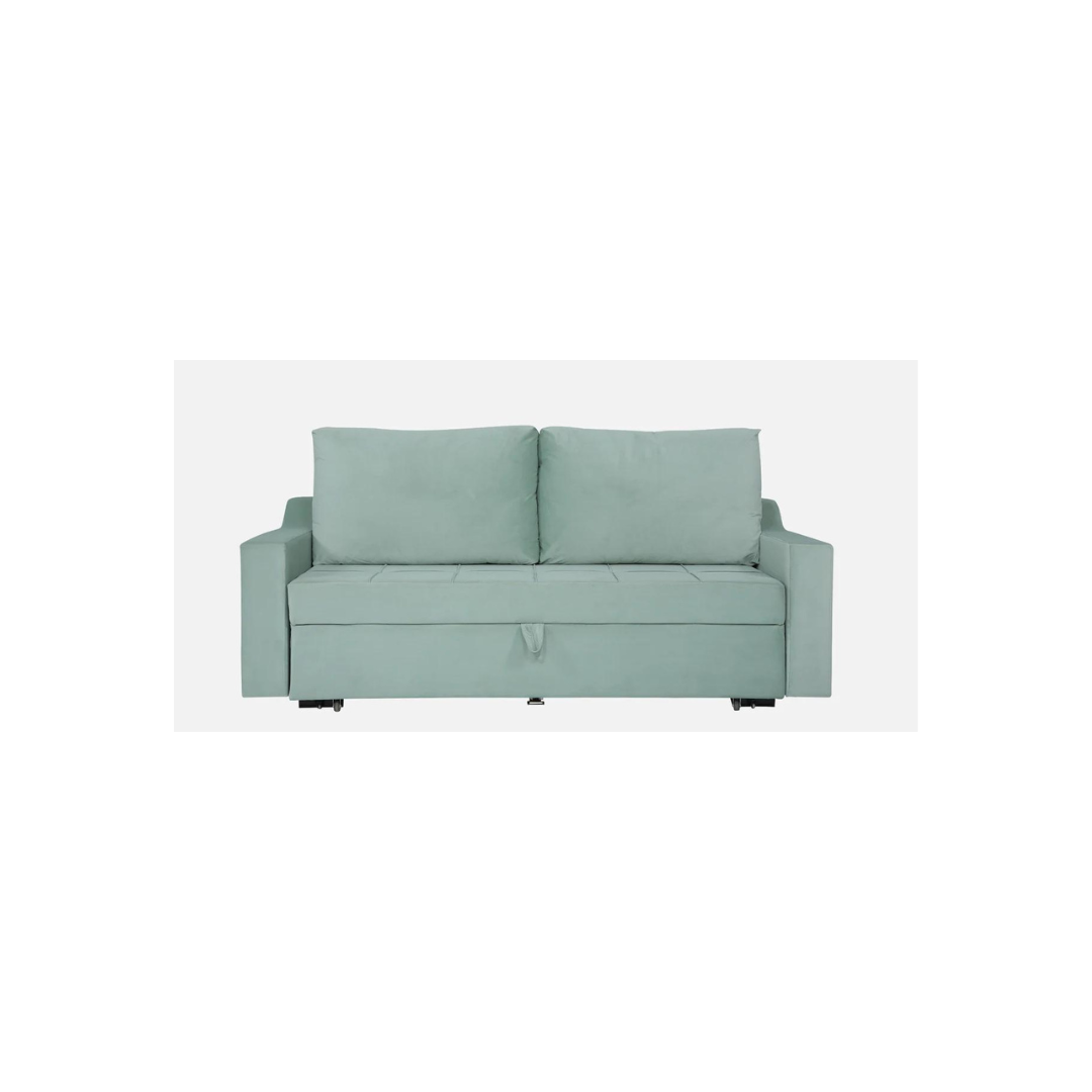 AC Design Furniture Maika Divano Letto 2 Posti In Pelle Sintetica Nero - H 84 X L 153 X P 98 Cm - Con Funzione Letto E Schienale Regolabile
