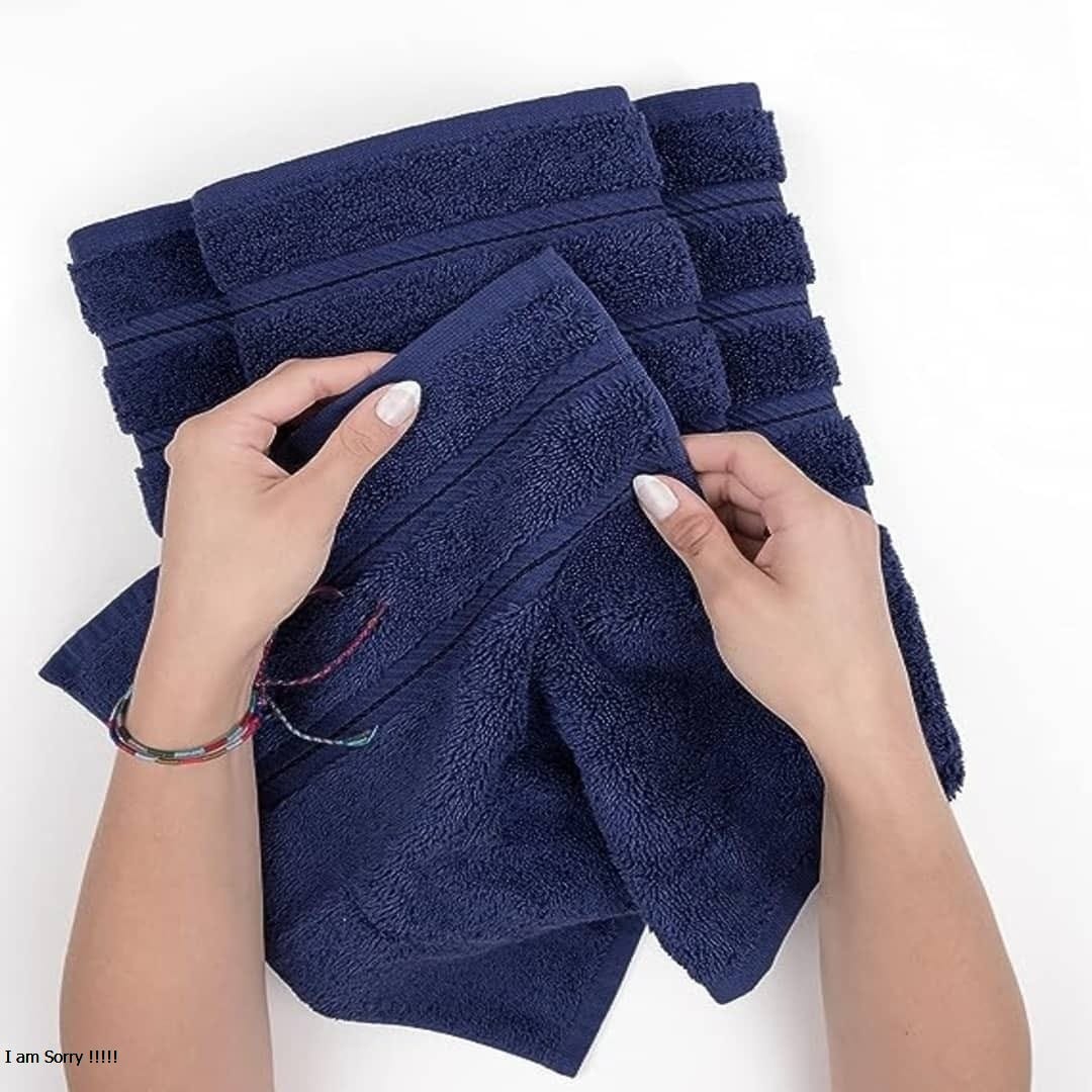 American Soft Linen Luxury 6 Piece Bathroom Towel Set, 100% Turkish Cotton,  Red