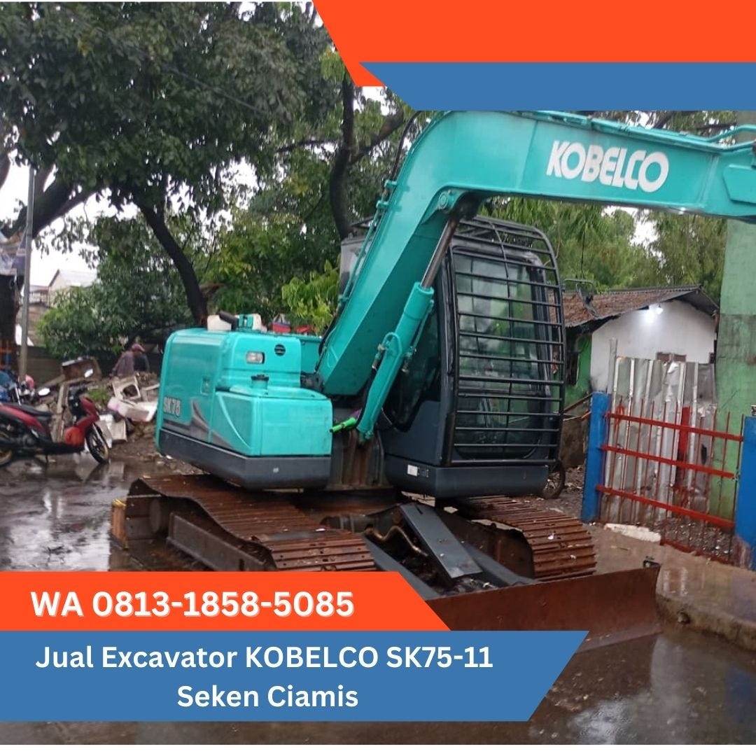 MASIH BARU, WA 0813–1858–5085, Jual Excavator KOBELCO SK75–11 Seken Ciamis