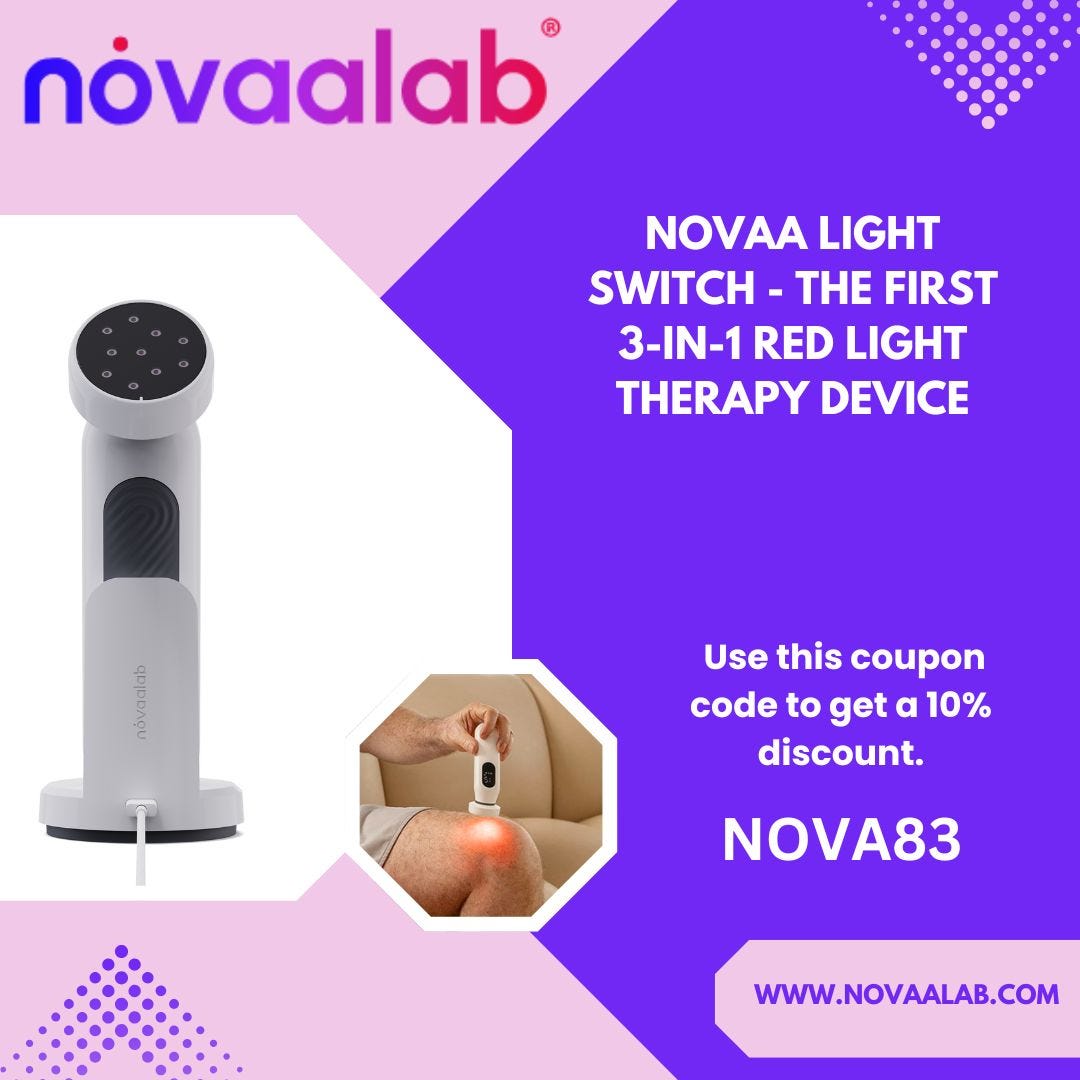 NOVAA LIGHT SWITCH — The First 3-in-1 Red Light Therapy Device
