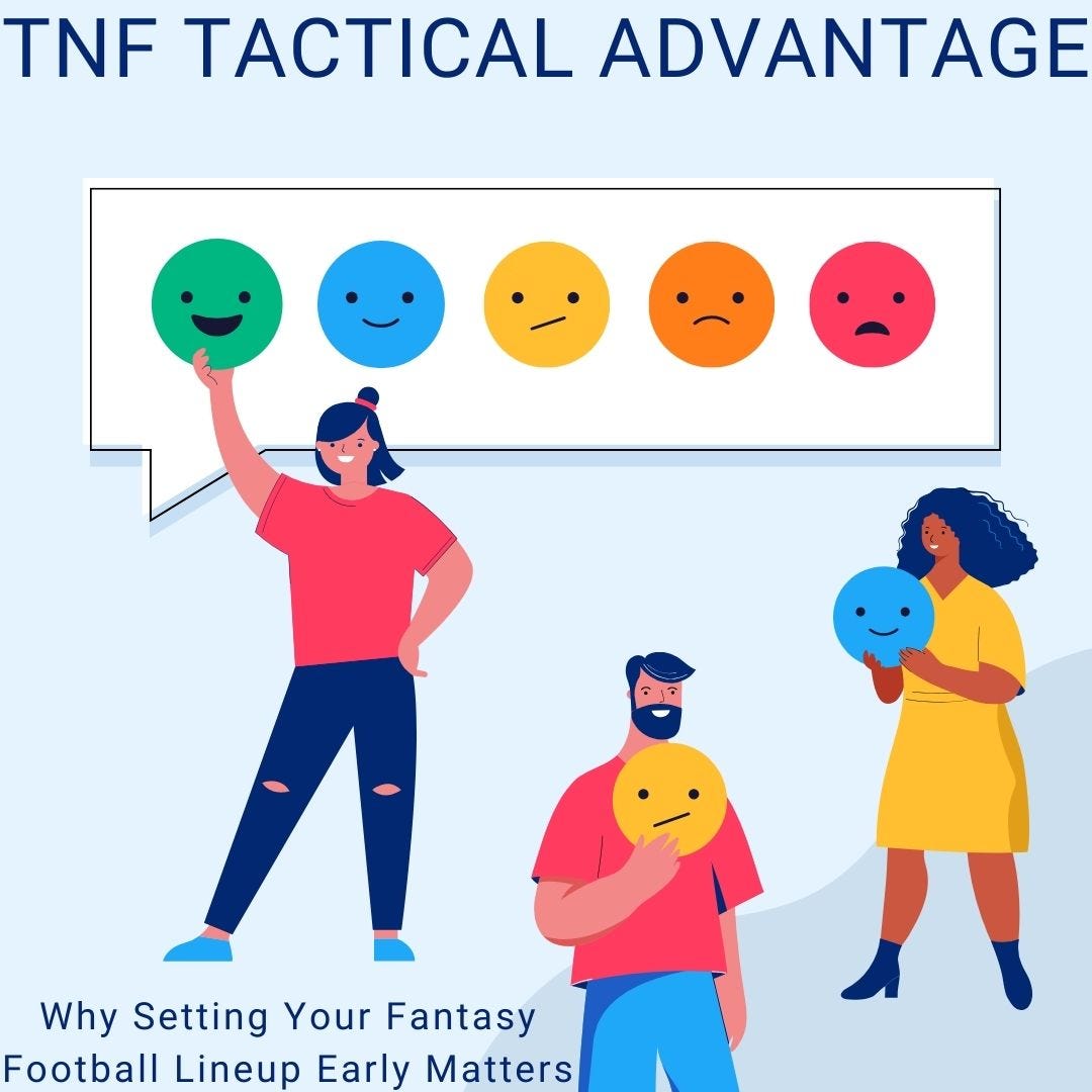 TNF Tactical Advantage: Why Setting Your Fantasy Football Lineup Early  Matters”, by Krishika, Sep, 2023