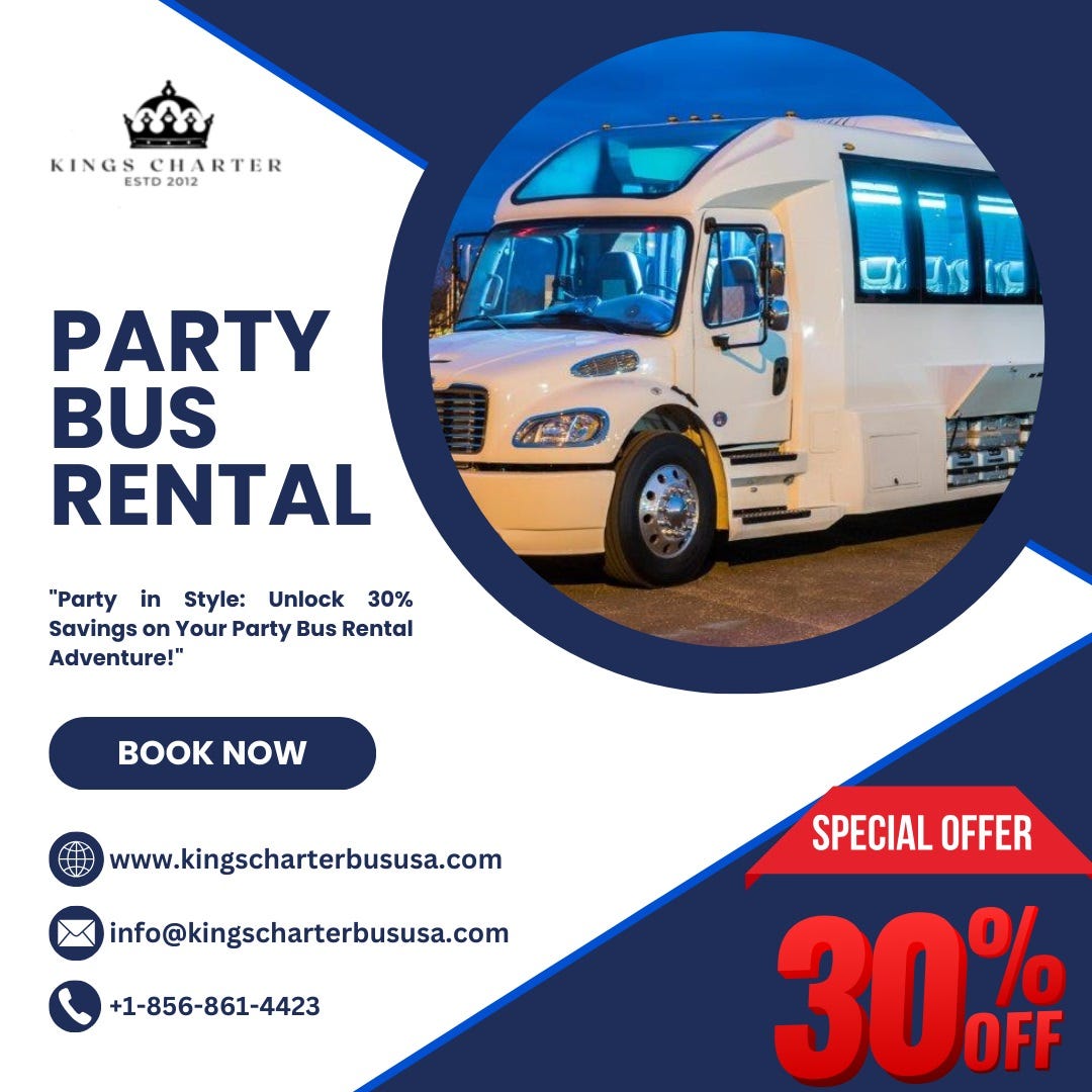 Party Time Savings 30 Off Party Bus Rental — Don’t Miss Out! by
