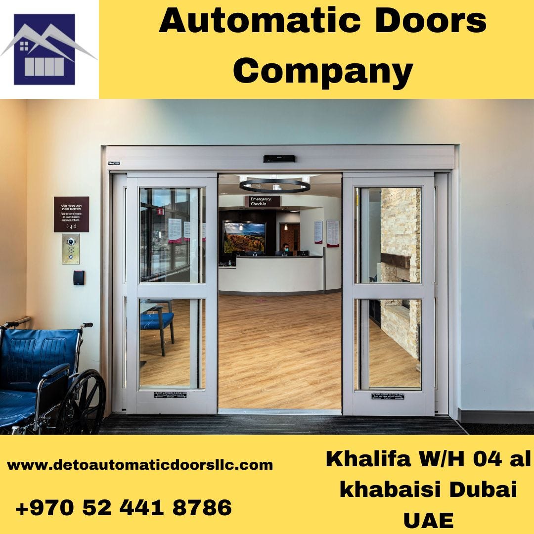 Automatic Doors Company in Dubai Deto Automatic Doors LLC Deto