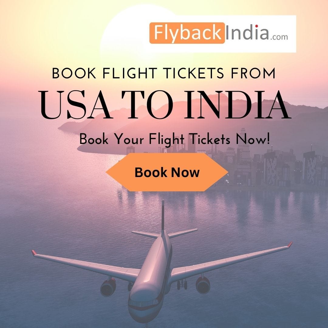 Book Flight Tickets From Usa To India - flybackindia - Medium