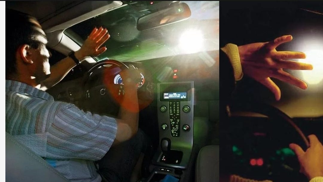 What do you need to do to avoid being temporarily blinded by