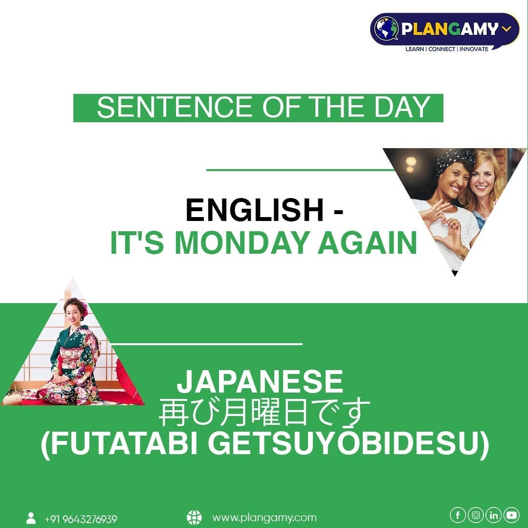 Sentence Of the Day Learn Foreign Language Plangamy Medium