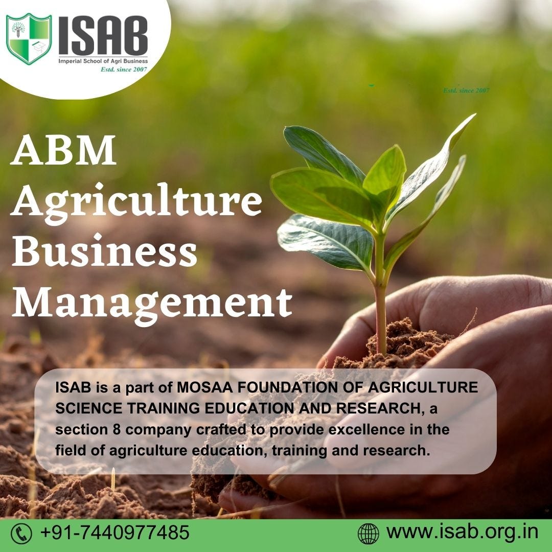 ABM Agriculture Business Management Imperial School of Agribusiness