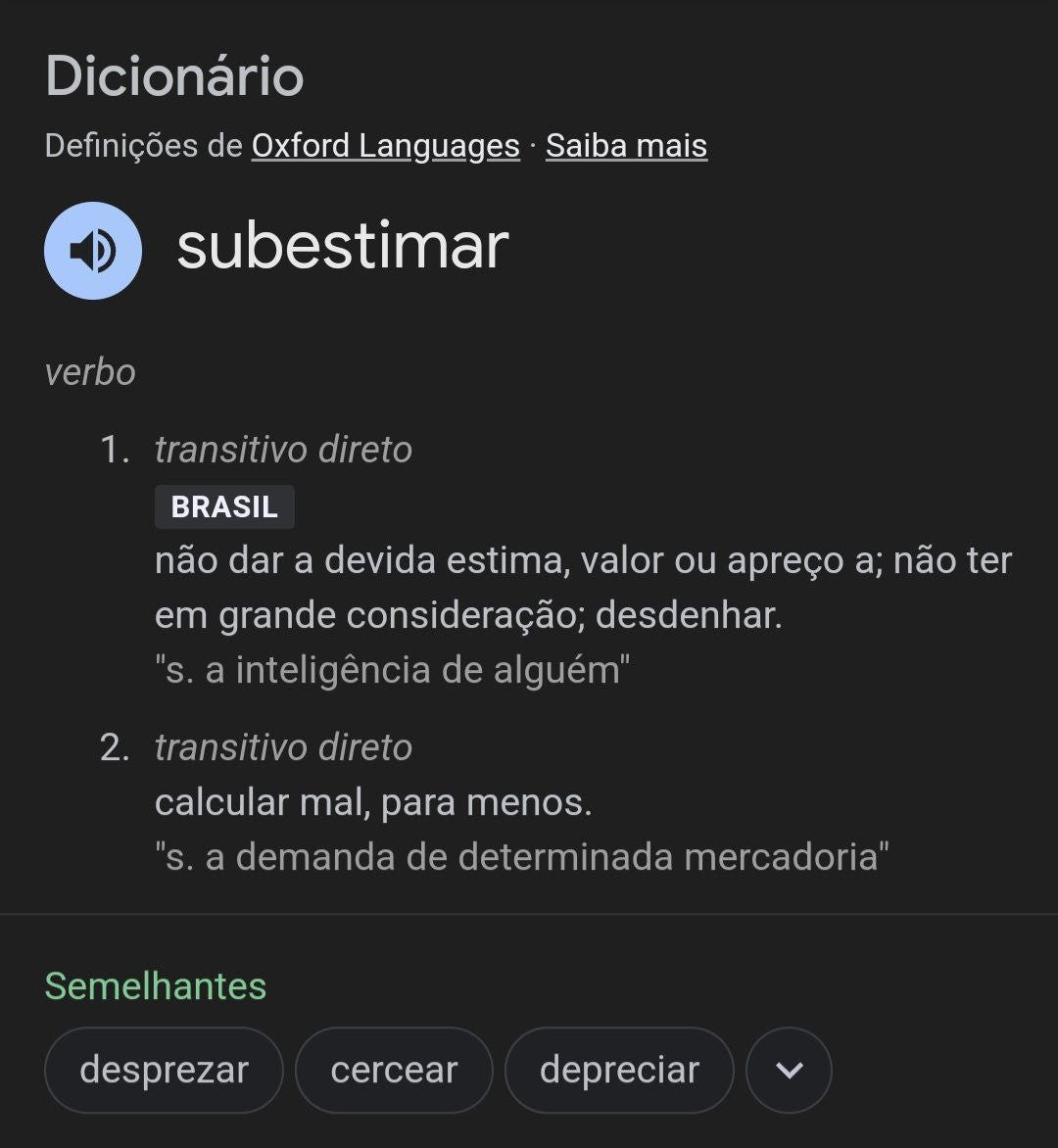Subestimar.. Palavras e seus significados. Sobre… | by Sté Castrizana ...