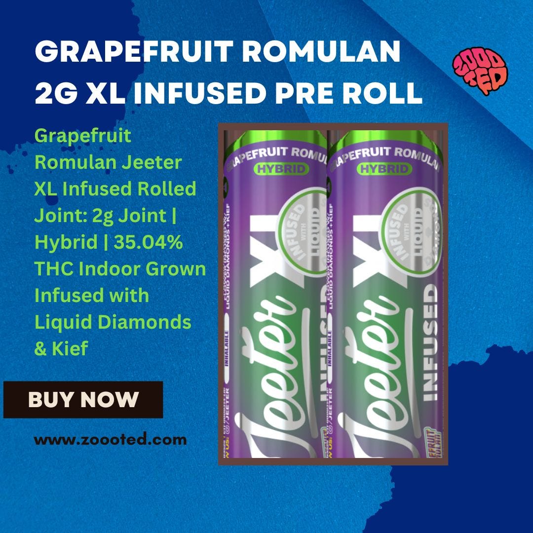 Grapefruit Romulan 2G XL Infused Pre Roll Weed Delivery Medium