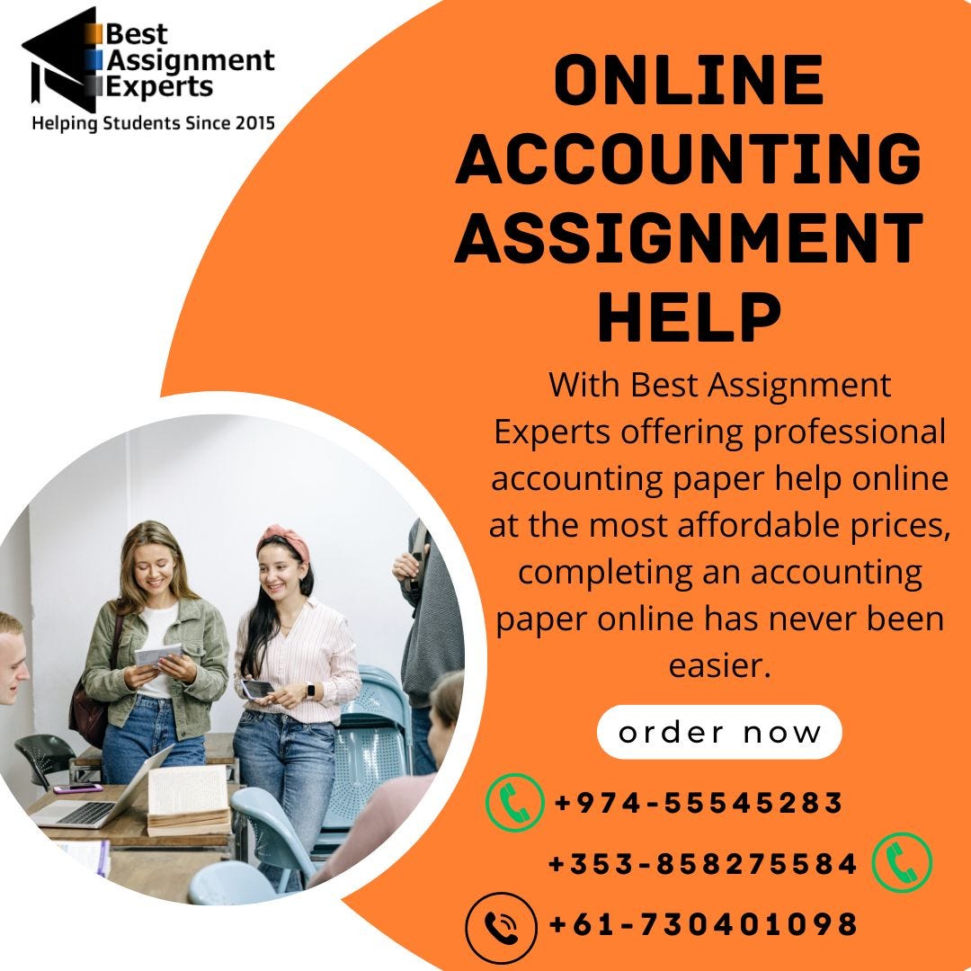 Online Accounting Assignment Help Rileys Medium