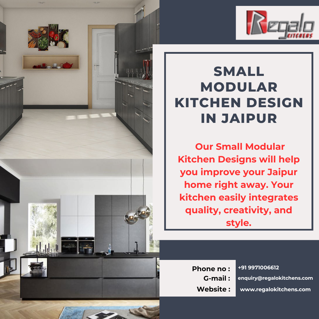 Small Modular Kitchen Design in Jaipur - Regalo Kitchens - Medium
