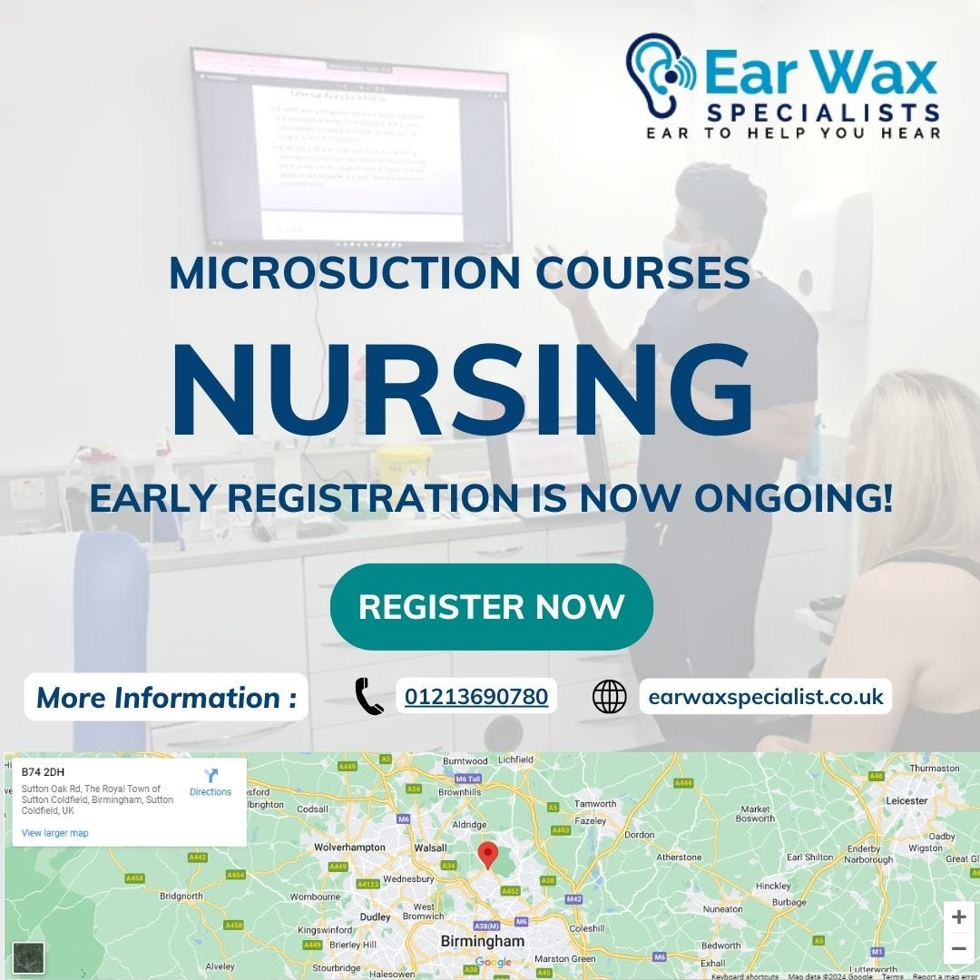 Microsuction Ear Wax Removal Courses for NursesReal Skills, Real