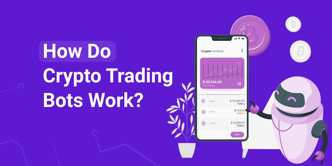 Crypto trading bot interface showing real-time trading data and performance metrics