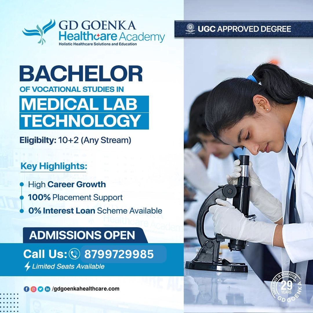 Your gateway to a career in Medical Lab Technology awaits at GD Goenka