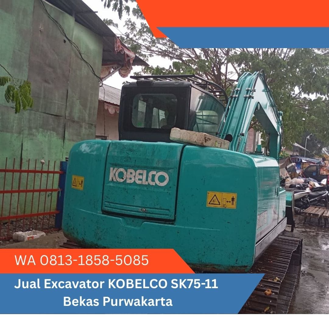 SEPERTI BARU, WA 0813–1858–5085, Jual Excavator KOBELCO SK75–11 Bekas Purwakarta