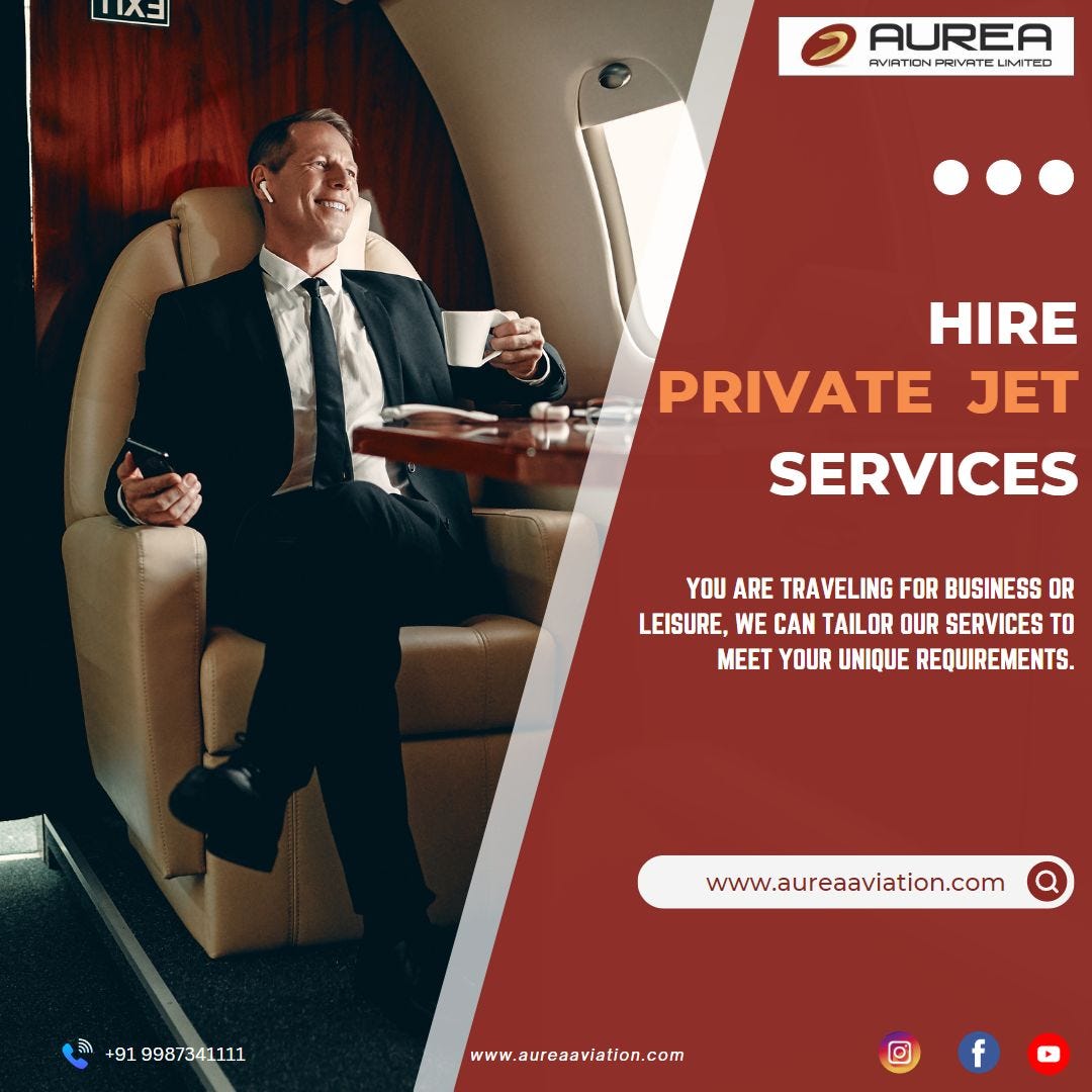 Hire Private jet Services ! by Aurea Aviation Medium