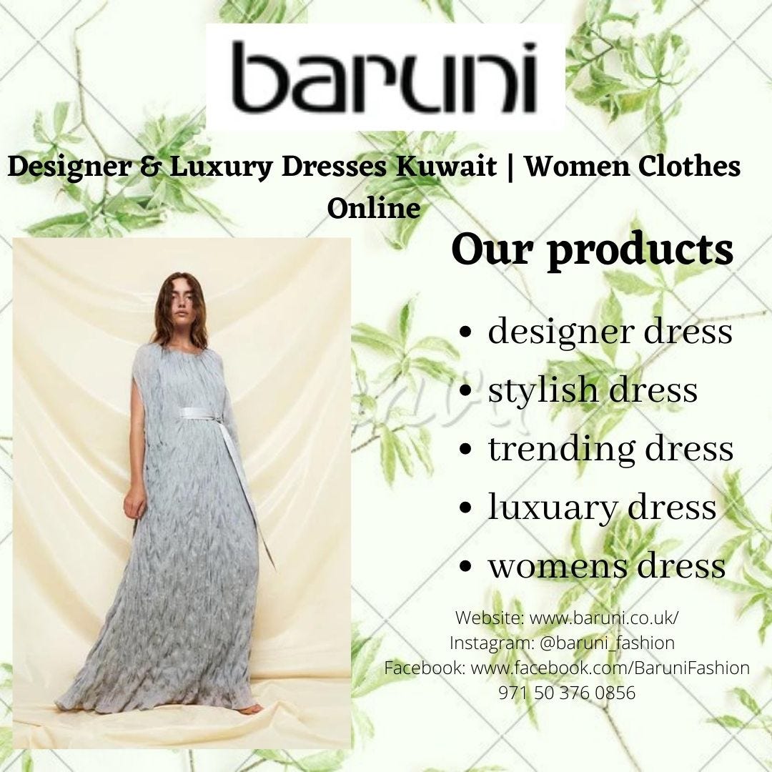 Designer & Luxury Dresses Kuwait | Women Clothes Online - Baruni - Medium