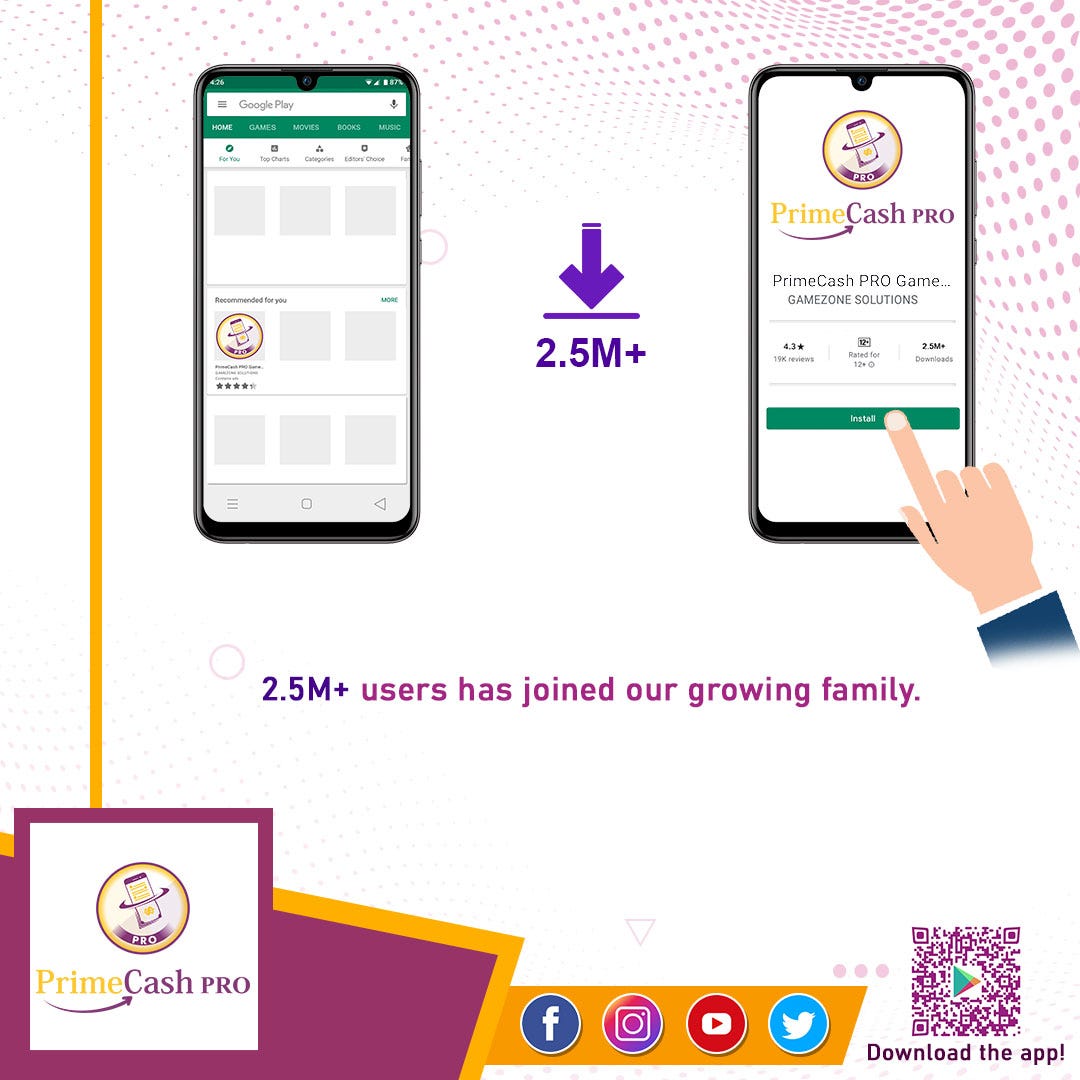 Join our growing family PrimeCash Pro Medium
