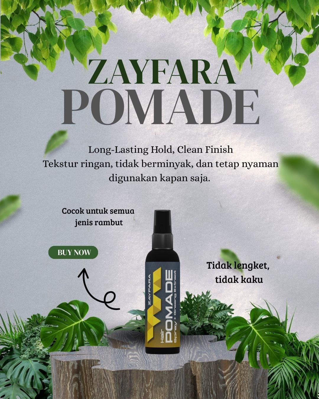 🛡️ ZAYFARA Hair Spray — Tahan Lama & Melindungi