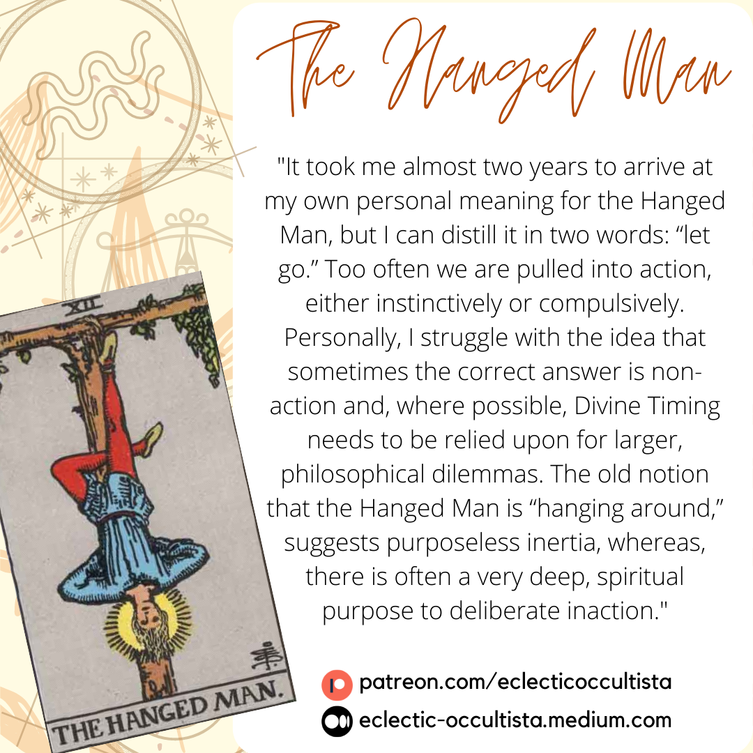Letting Go: The Tarot's The Hanged Man Card | by Eclectic Occultista |  Medium