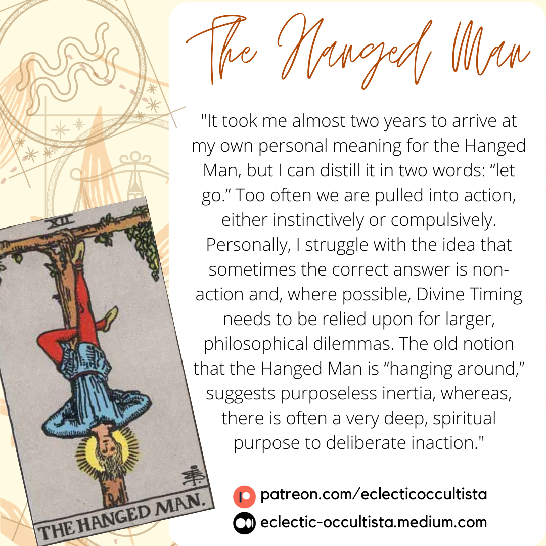 Letting Go The Tarot s The Hanged Man Card By Eclectic Occultista 