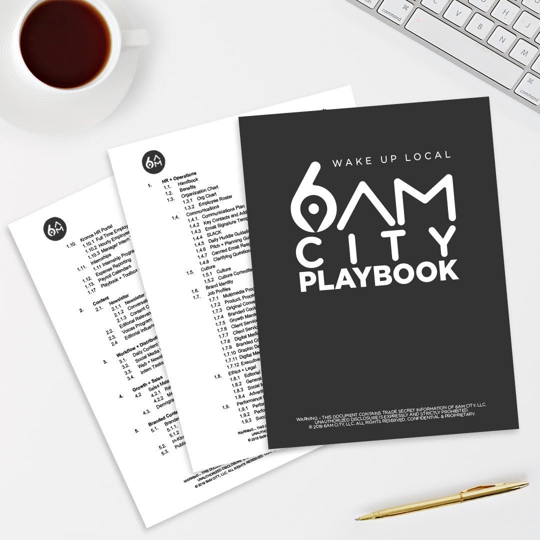 What we've learned creating our company Playbook over the last 3 years | by  Mary Willson | 6AM City | Medium