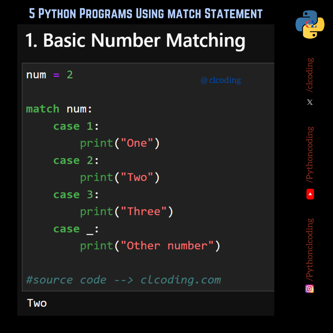 5 Python Programs Using match Statement | by Python Coding | Medium