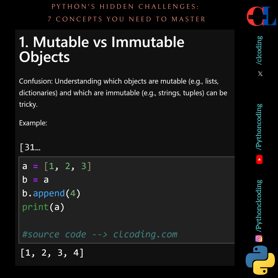 Python’s Hidden Challenges: 7 Concepts You Need to Master | by Python ... image.
