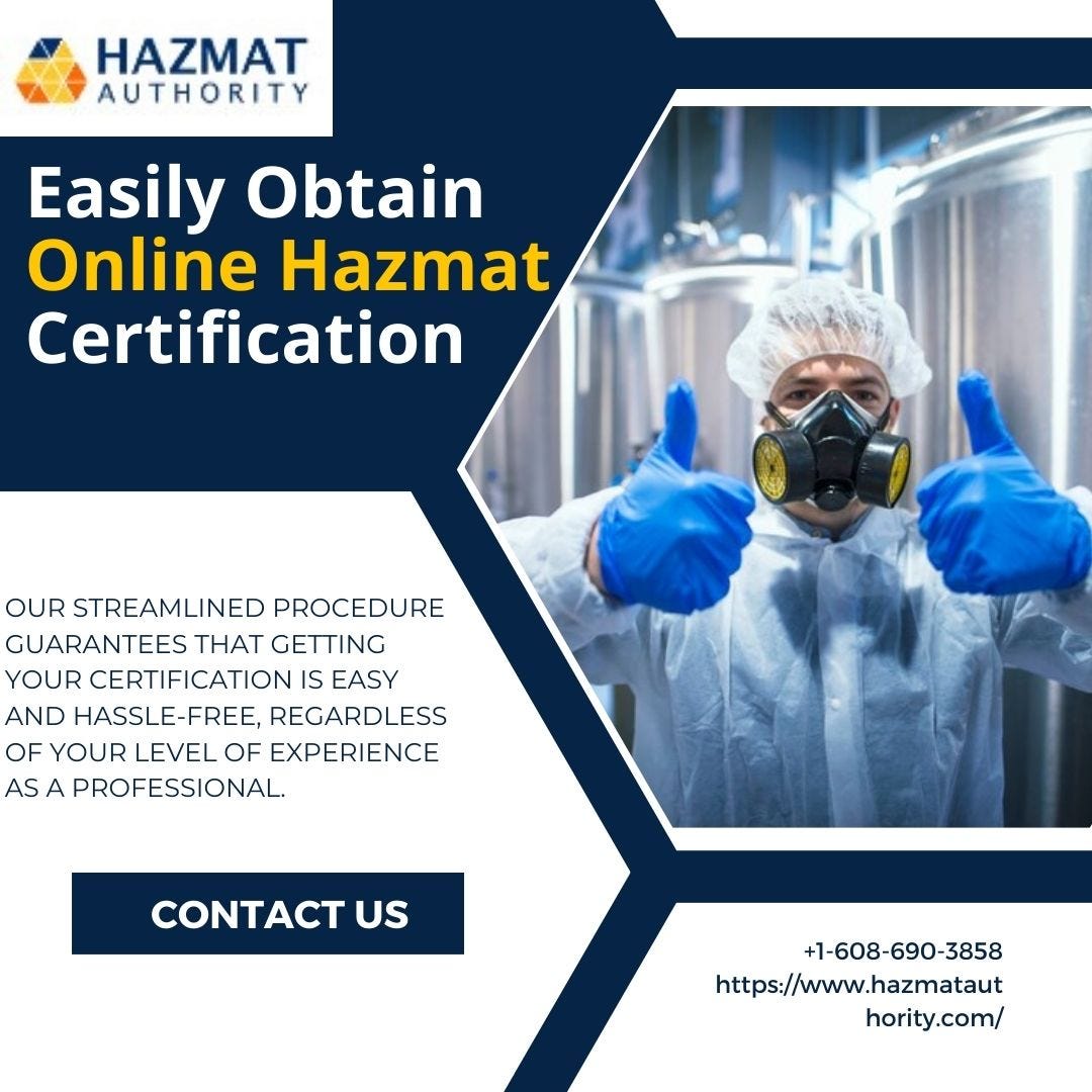 Easily Obtain Online Hazmat Certification Hazmat Authority Medium Easily Obtain Online Hazmat Certification Hazmat Authority Medium
