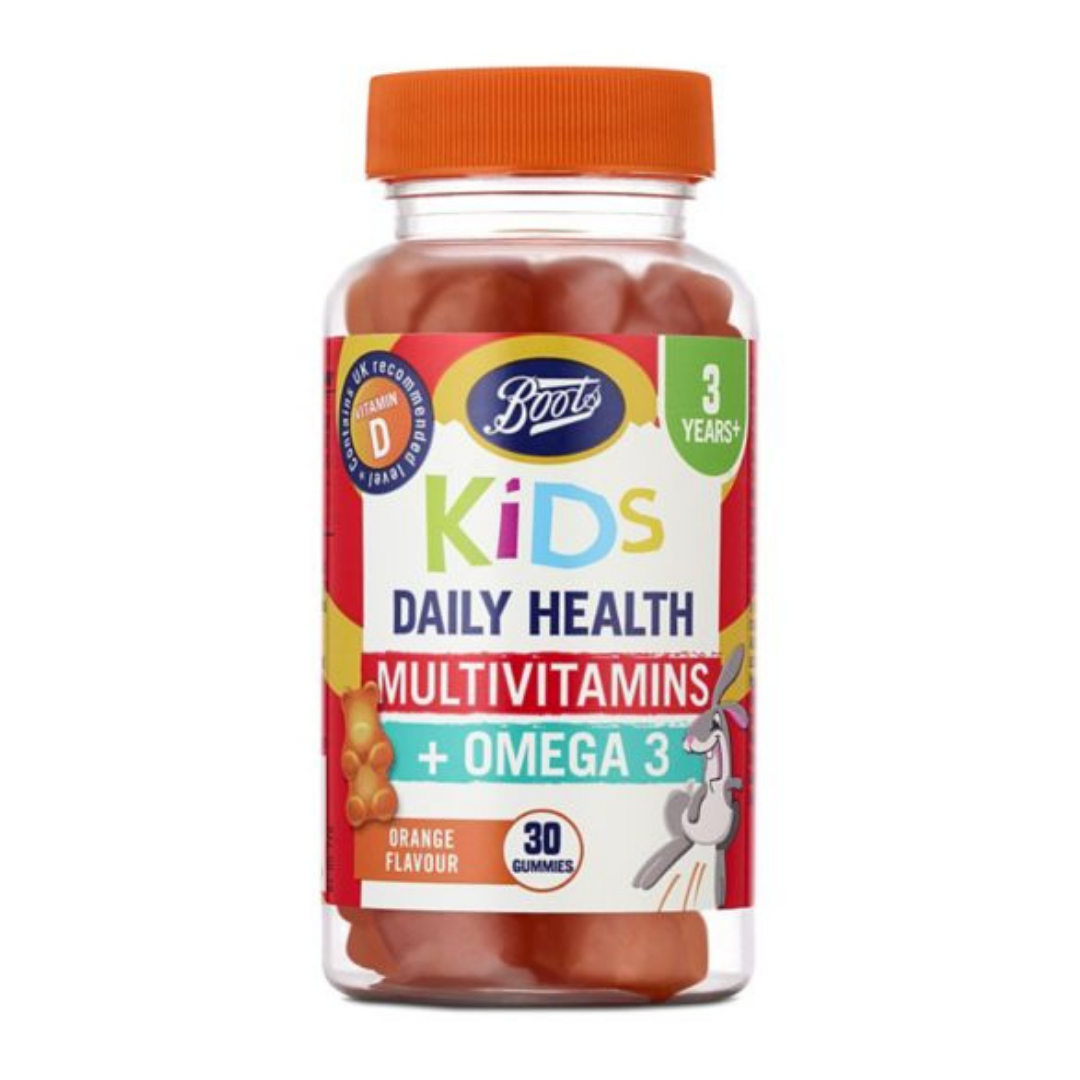 Boots Kids Daily Health Multivitamins + Omega 330 Orange Flavour