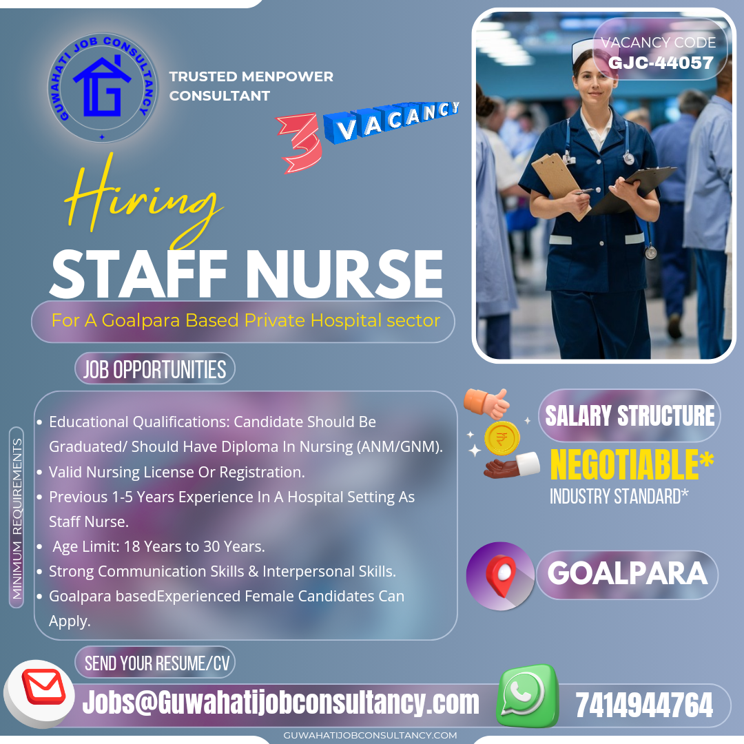 Be the heartbeat of compassionate care 📌Position- STAFF NURSE FOR A ...