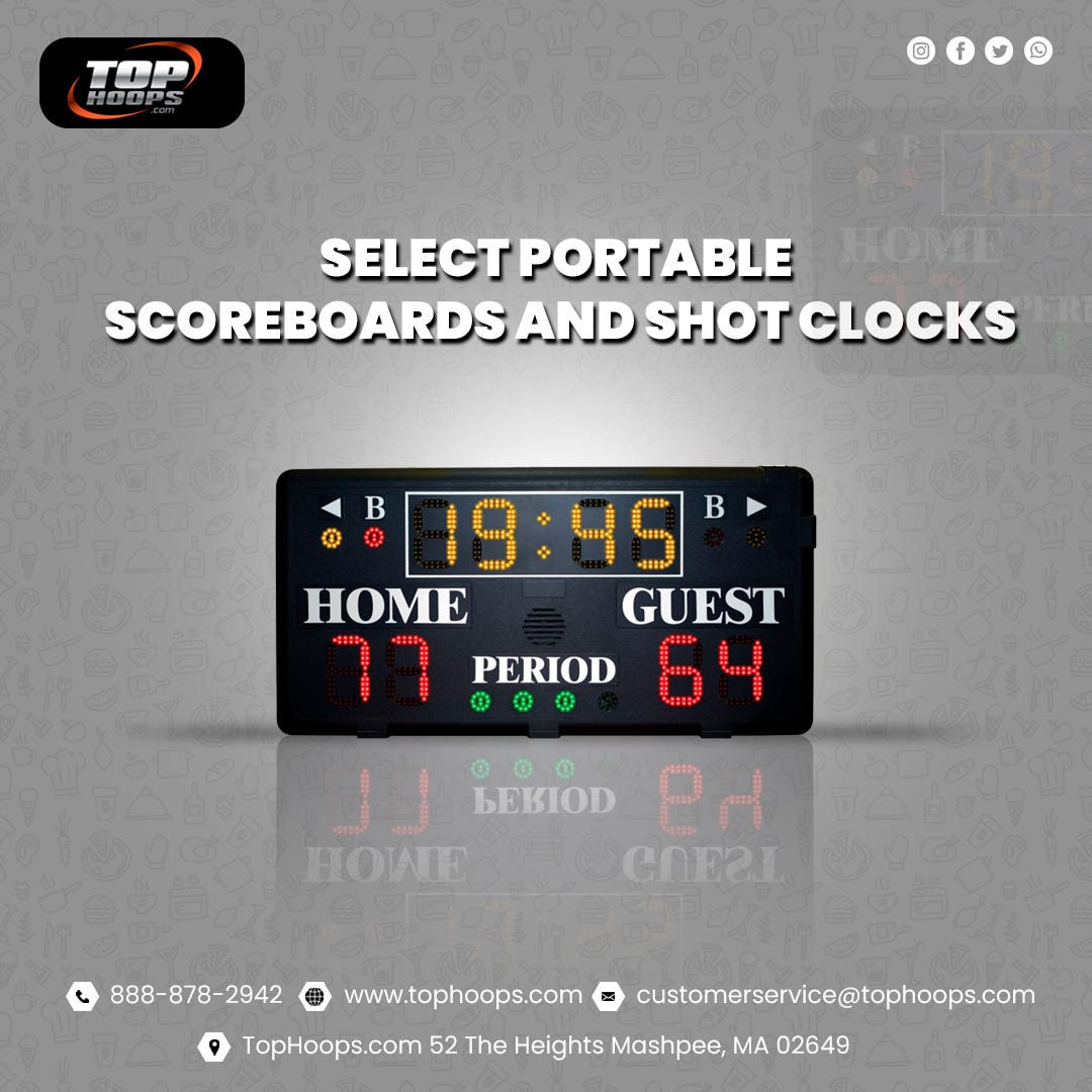 Select portable Scoreboards and Shot Clocks — Tophoops top hoops Medium